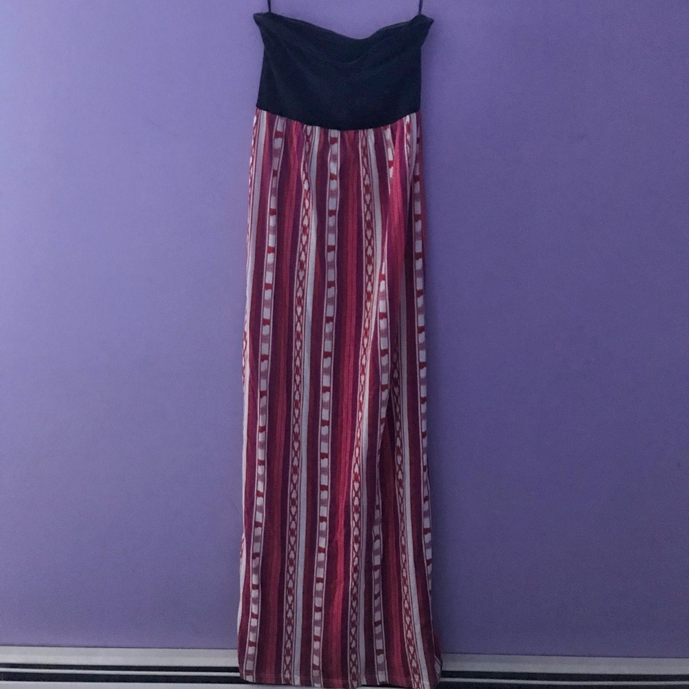 Roxy strapless tie-dye maxi dress